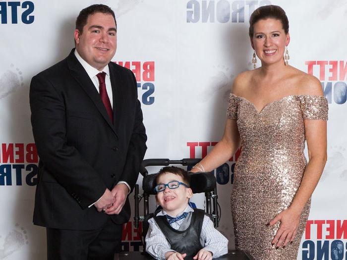 Mary, Bennett and Joe Pellegrino at the BennettStrong annual gala